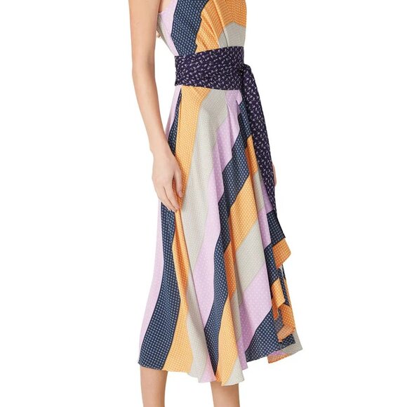 Nicole Miller - Pastel Striped Midi Dress - Picture 3 of 5